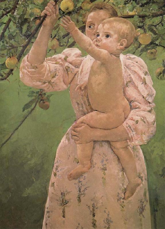 Mary Cassatt Drinks trying to reach an apple France oil painting art